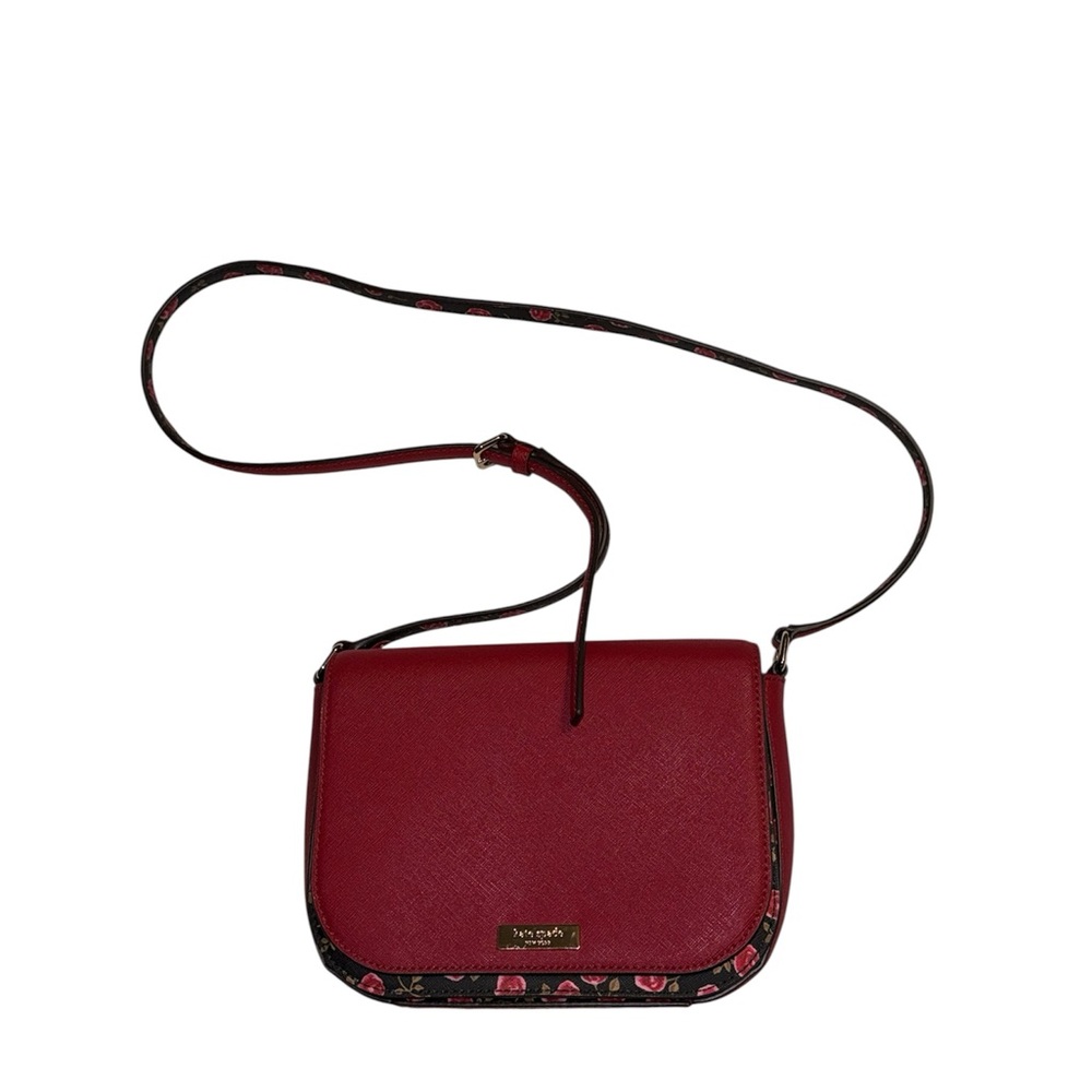 Kate Spade Red Crossbody Bag with Structured Design